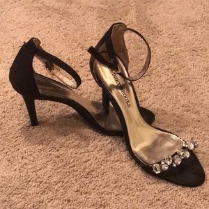 Black Suede 4” Heel w beautiful BLING.